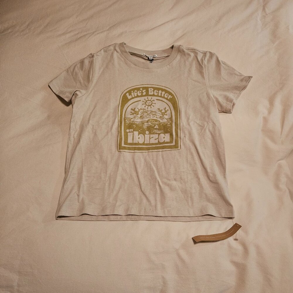 NWT Reformation Classic Crew T-shirt "Ibiza", Size XS